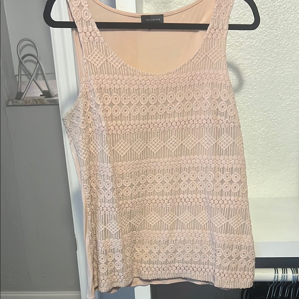 The Limited Lace Tank Top - Soft Pink